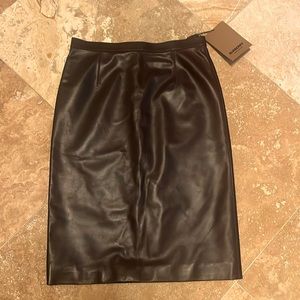 Burberry leather skirt
